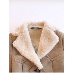 Vintage Sheepskin Sherpa Coat